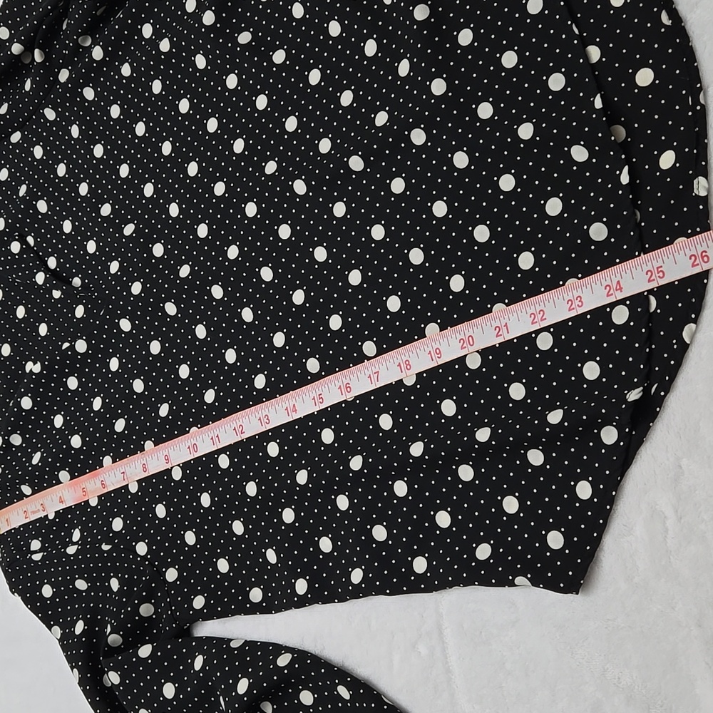 reneeC Quarter sleeve Sleeve Black and White Polkadot Blouse Size M‎ - Picture 9 of 11